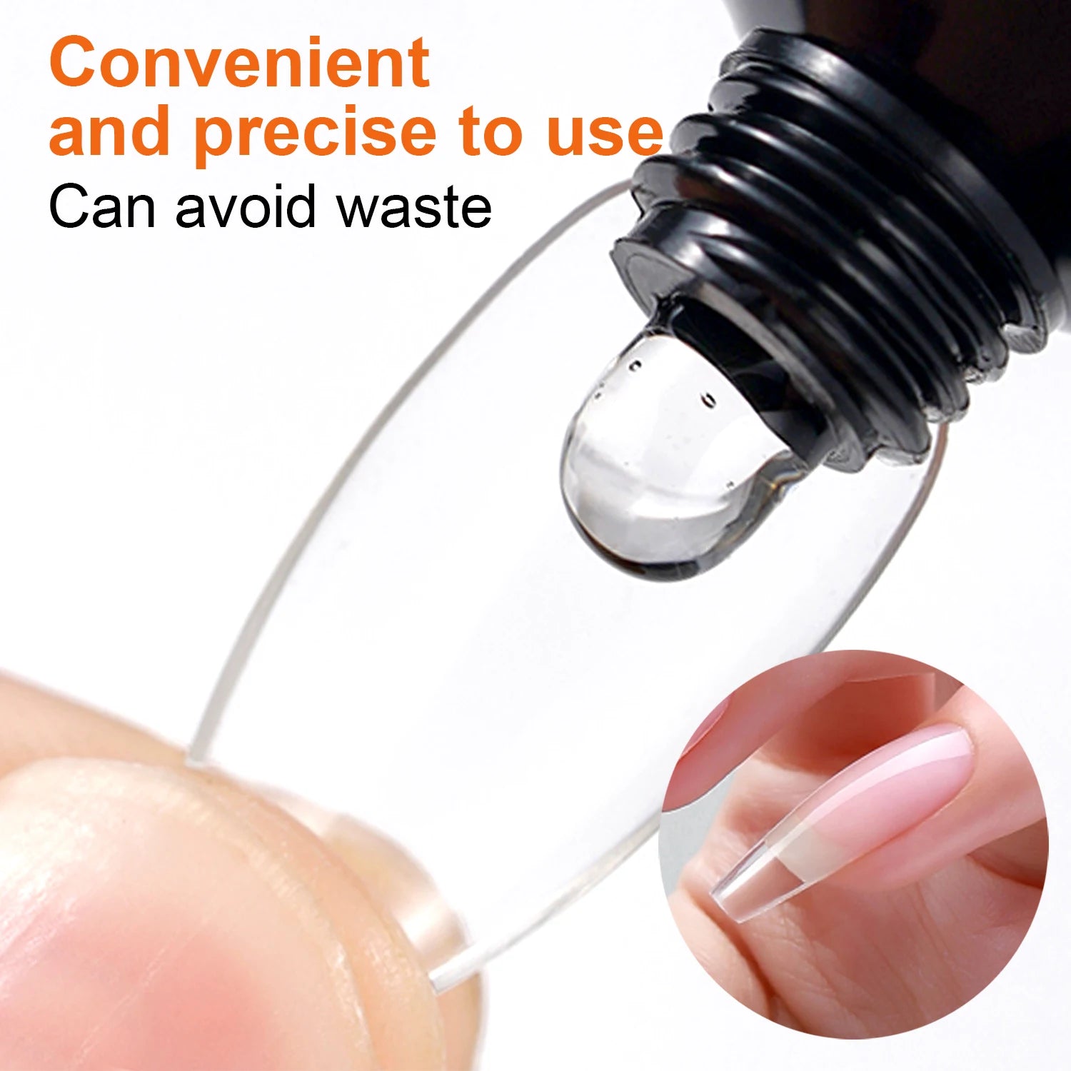 Nail Tips Glue Gel – Strong Adhesive for False Nails, Press-On Tips, Rhinestones & Resin Gems, 15ml
