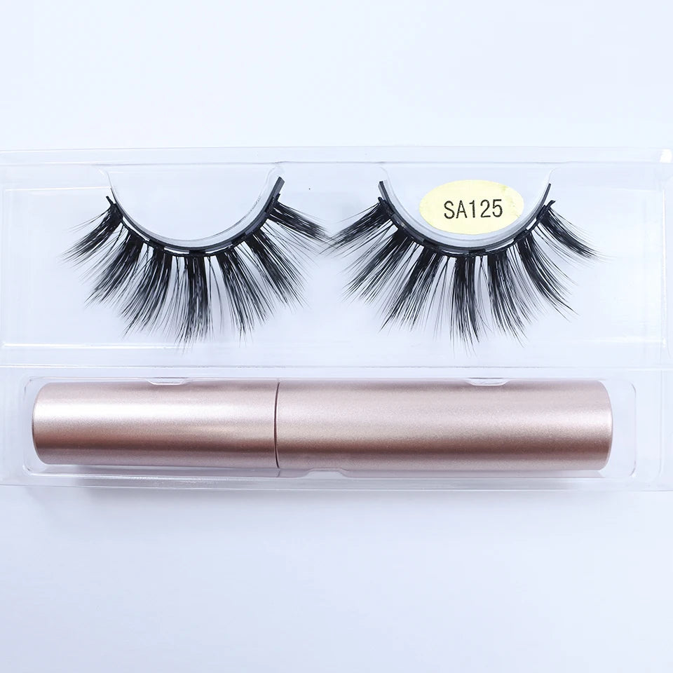 REDSIREN Magnetic Lashes & Eyeliner Kit – Reusable Magnetic False Eyelashes with 5 Pairs & 1 Tube Eyeliner
