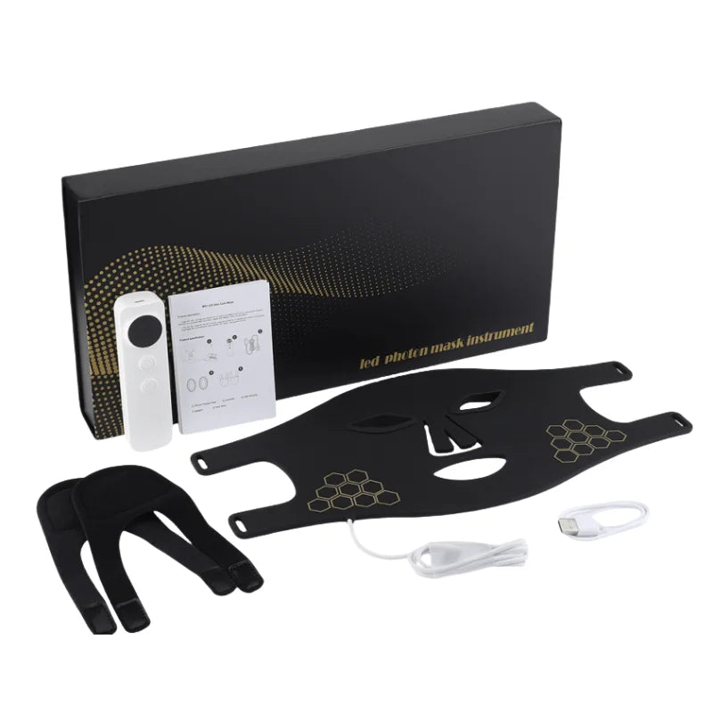 Red Light Therapy Mask – 460nm, 660nm, 850nm LED Beauty Device for Skin Rejuvenation, Anti-Aging & Wrinkle Repair