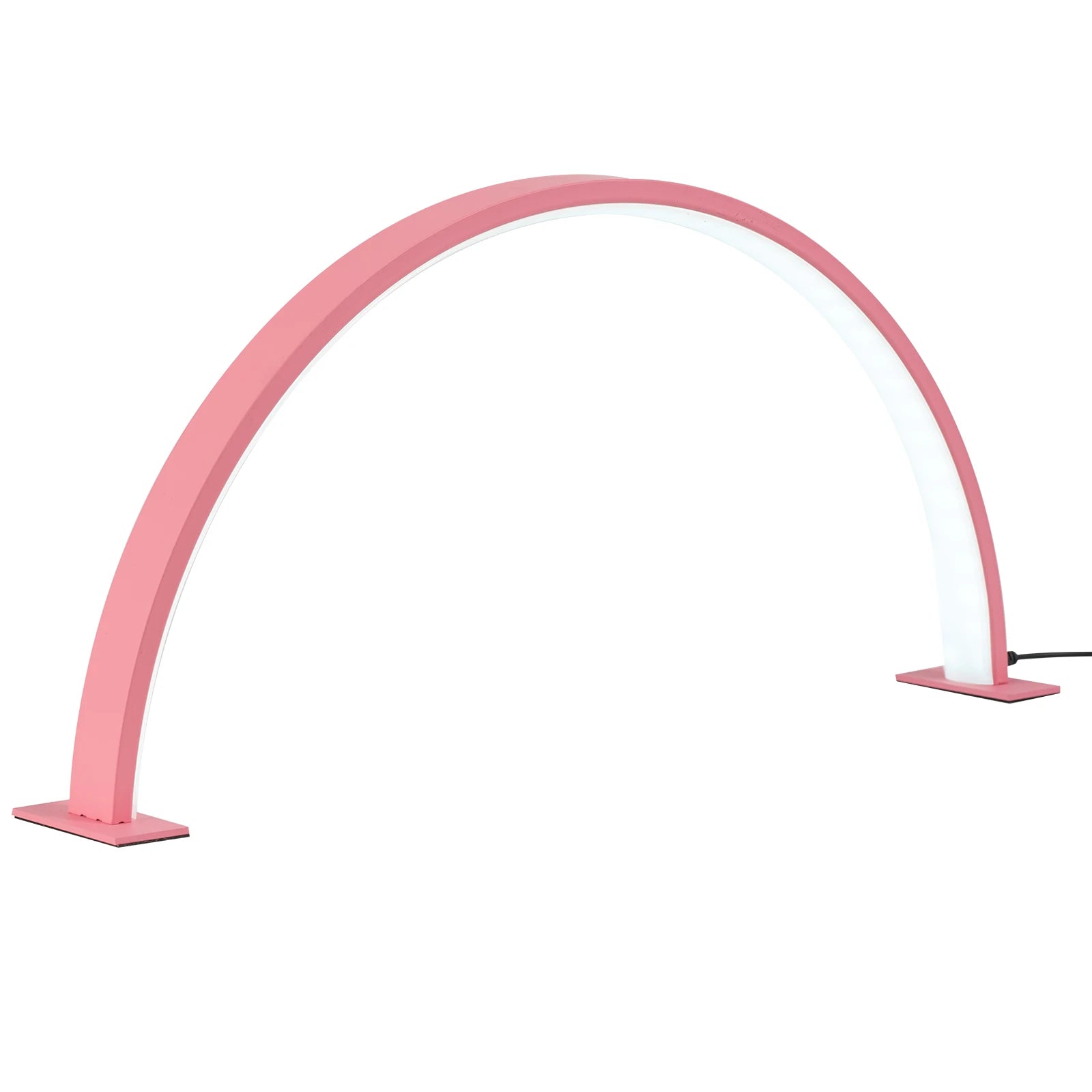 U-Shaped LED Desk Lamp with Tricolor Dimming – Beauty Salon, Nail Art, Eye Protection, Adjustable Brightness, Pink