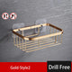 RustProof Space Aluminum Wall Mounted Shower Shelf with Suction Cup