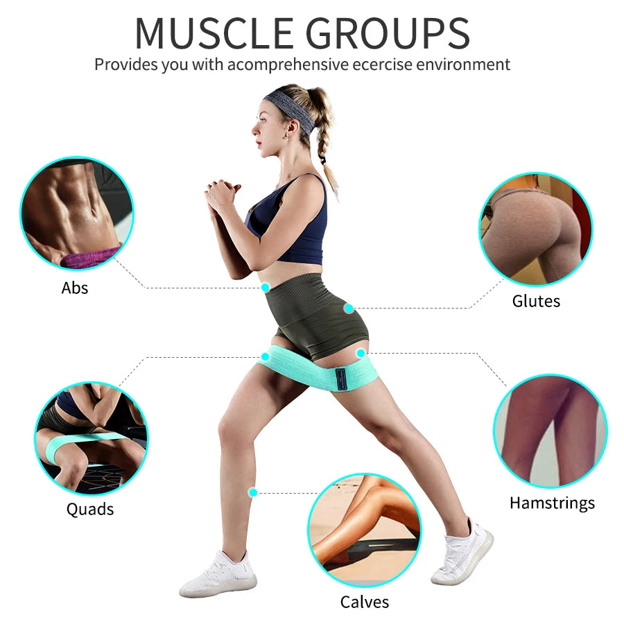 Fabric Resistance Bands for Squat Glute Workout & Hip Exercise