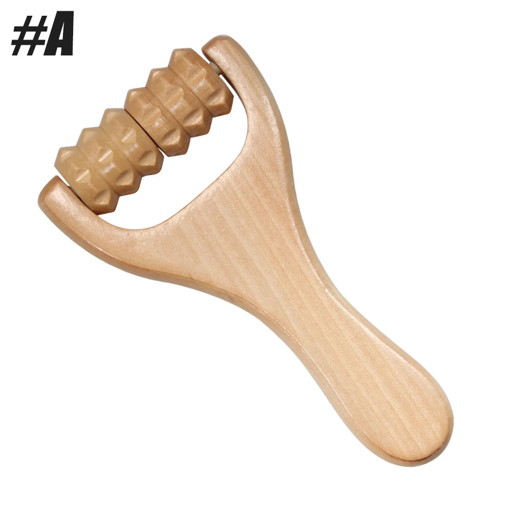Wooden Massage Roller – Handheld Full Body Massager for Pain Relief, Acupressure & Deep Tissue Therapy