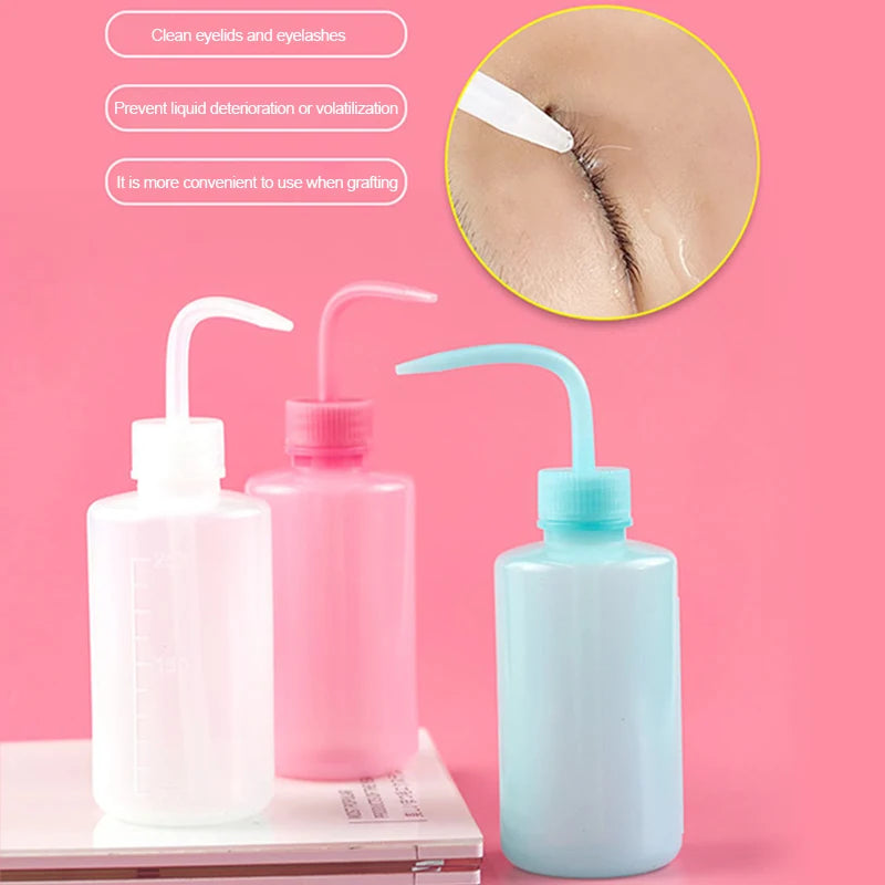 Eyelash Rinse Bottle | Curved Spout Cleaner for Precise Lash Washing (250ml/500ml)