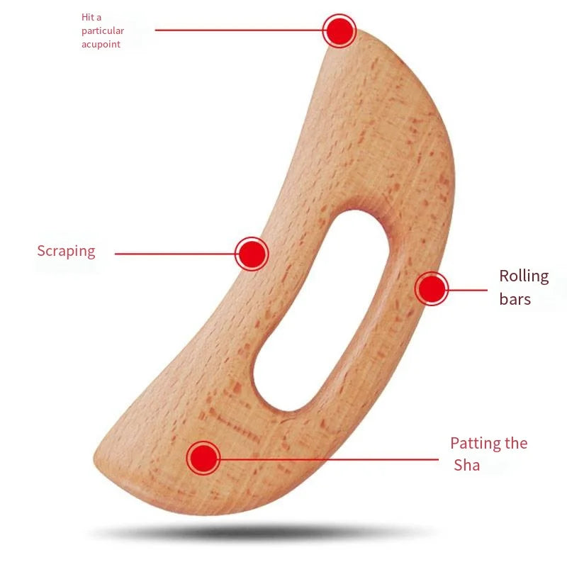 Health Care Slimming Gua Sha Board – Wooden Therapy Massage Stick for Lymphatic Drainage & Muscle Pain Relief
