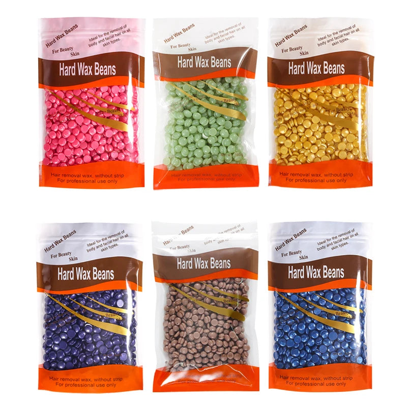 50g Hair Removal Wax Beans – Hot Film Depilatory Beads for Full Body Use with Wax Heater or Machine