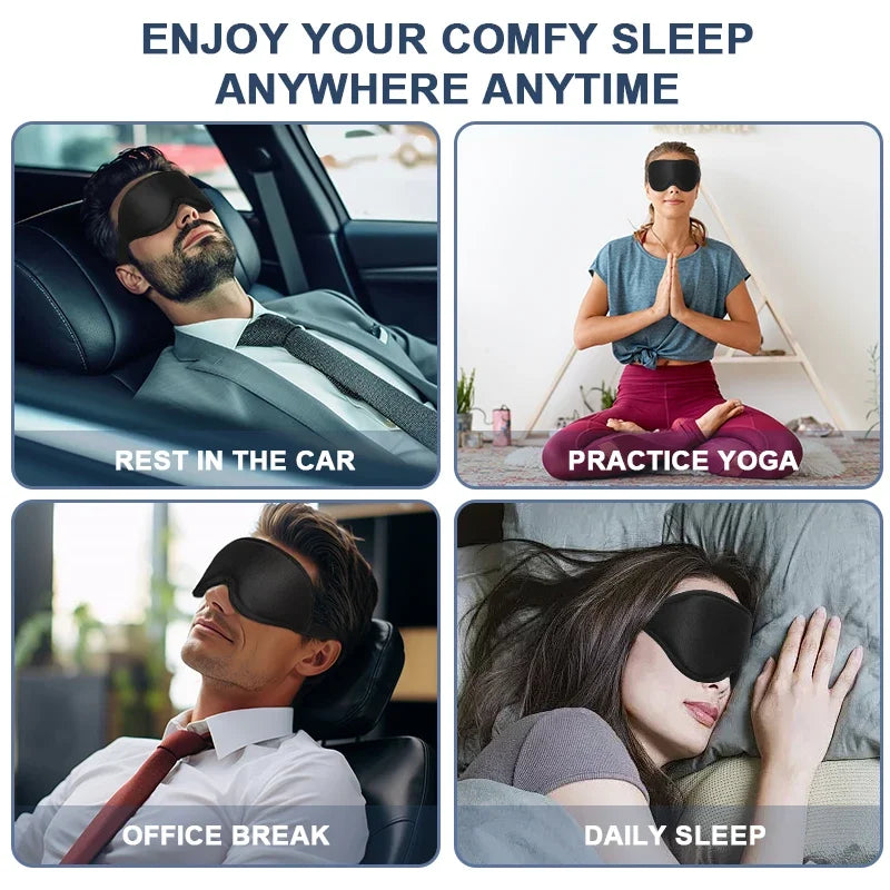 Eye Mask for Sleeping 3D Contoured Cup Blindfold Concave Molded Night