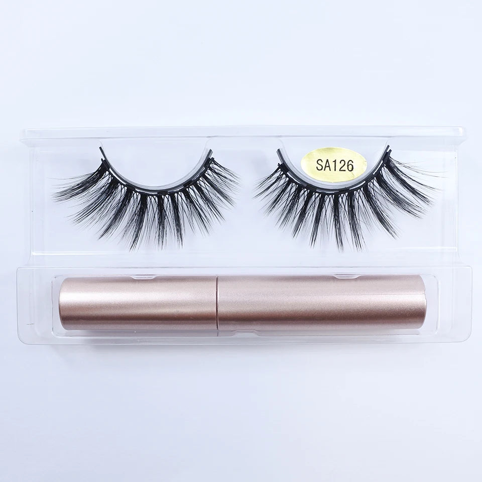 REDSIREN Magnetic Lashes & Eyeliner Kit – Reusable Magnetic False Eyelashes with 5 Pairs & 1 Tube Eyeliner