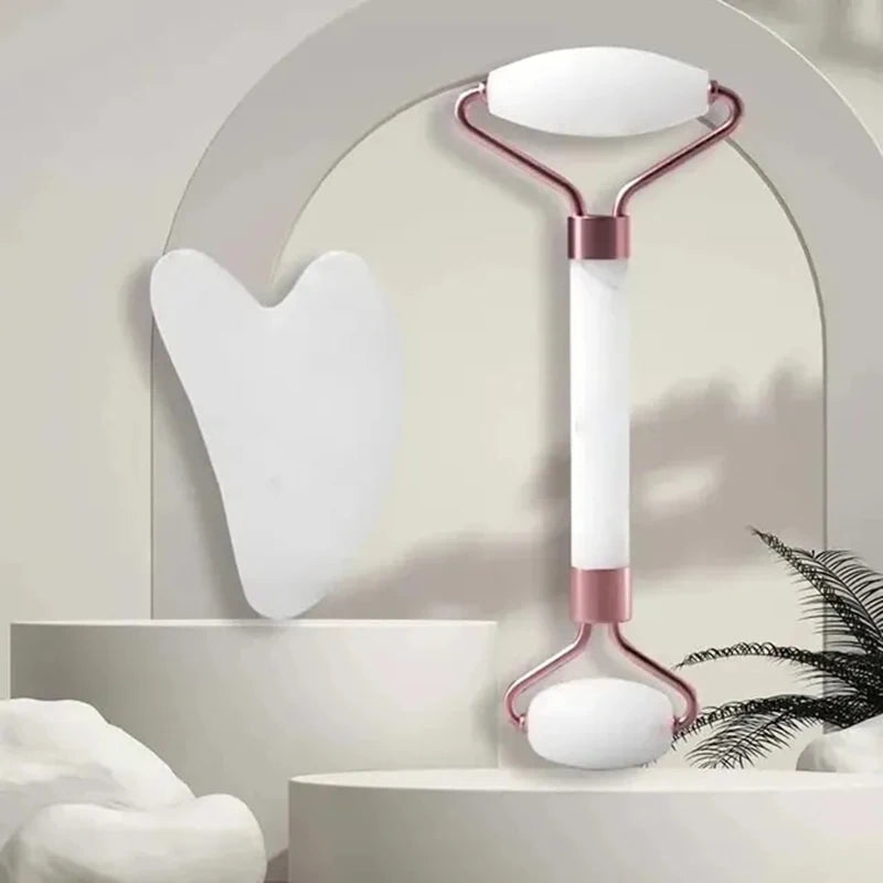 Face & Neck Massager Resin Roller – Double-Ended Beauty Scraping Stick for Relaxation, Blood Circulation, and Skin Care
