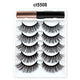 Magnetic Lashes Kit – 5 Pairs Reusable Magnetic False Eyelashes with Eyeliner & Applicator for Natural Look