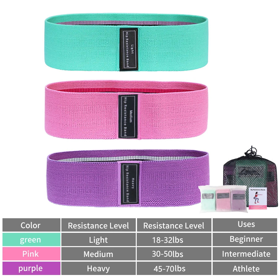 Fabric Resistance Bands for Squat Glute Workout & Hip Exercise