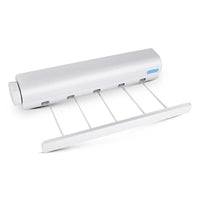 Retractable Indoor Clothesline Wall-Mounted Space-Saving Clothes Drying Rack, 3.2m ABS Rope Auto Roll-Up