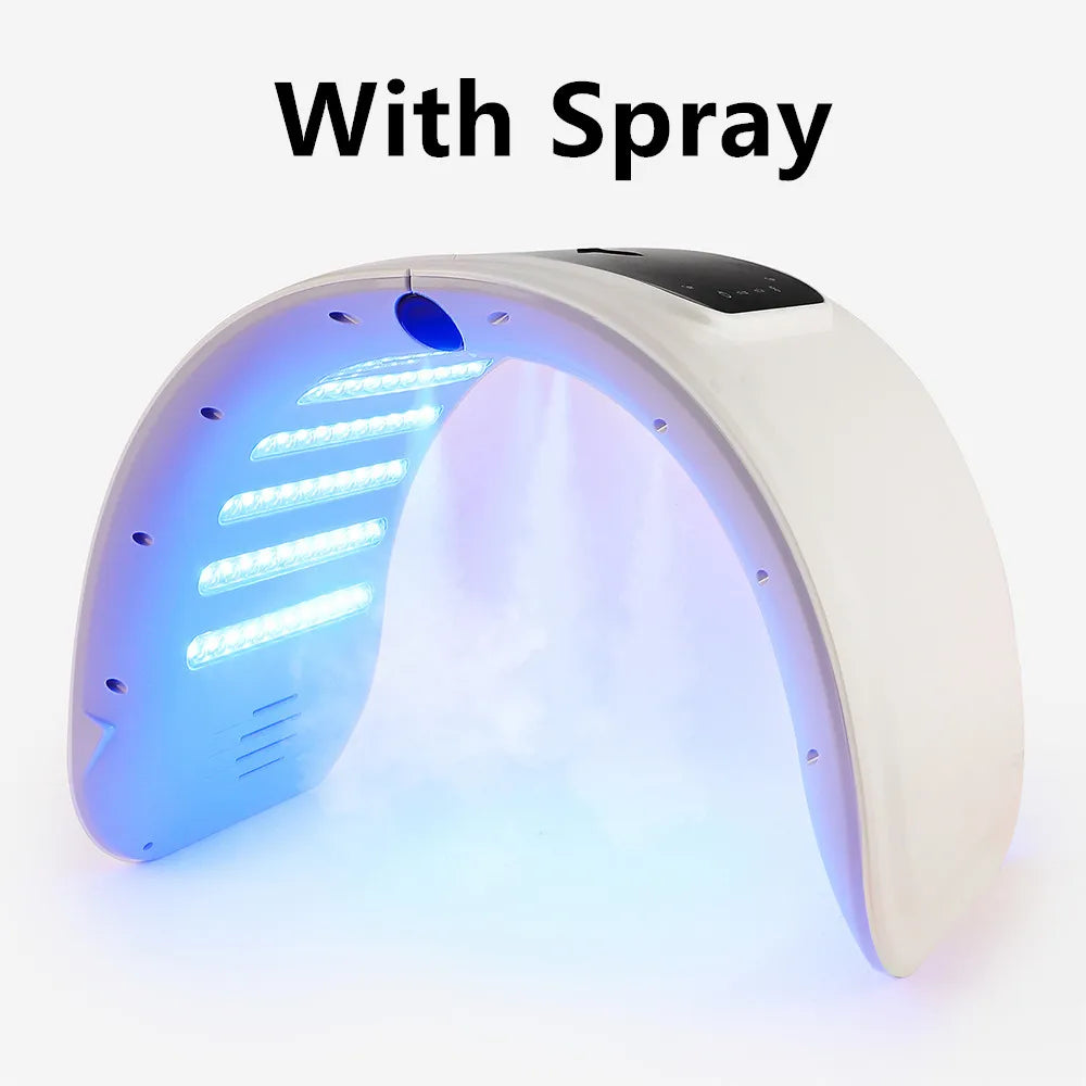 Skin Hydrating Sprayer with LED Mask – Nano Mist Facial Machine with 7-Color LED Photon Therapy for Face & Body, Salon & Home Skin Care Use