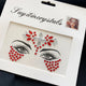 3D Rhinestone Face Tattoo Stickers Colored Glitter Crystal/1Pcs