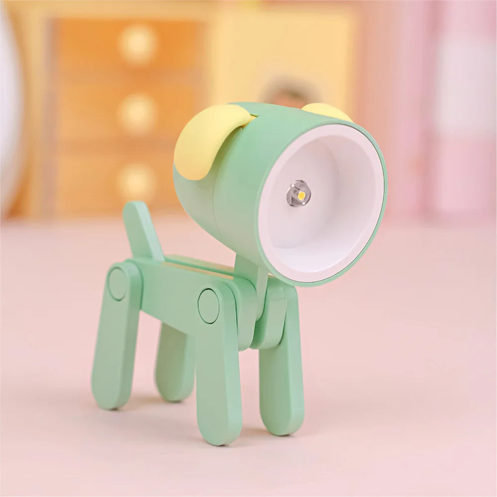 LED Night Light - Mini Folding Desk Lamp, Cute Pet Lights (Dog & Deer) Portable Night Light, Ideal Gift for Students and Living Room Decor