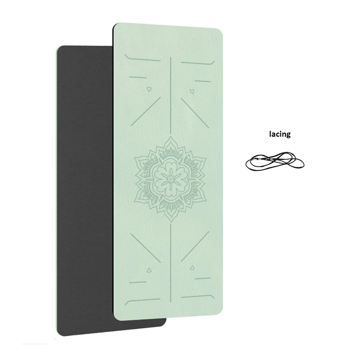TPE Yoga Mat – Non-Slip Sports Mat for Home Fitness, 6mm Thickness with Guide Lines