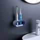Electric Toothbrush Holder Wall-Mounted Double Hole Self-Adhesive Rack