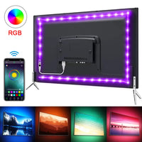 RGB LED Strip Lights with Bluetooth Control - 5V USB Powered Flexible LED Tape for TV Backlight and Room Decoration