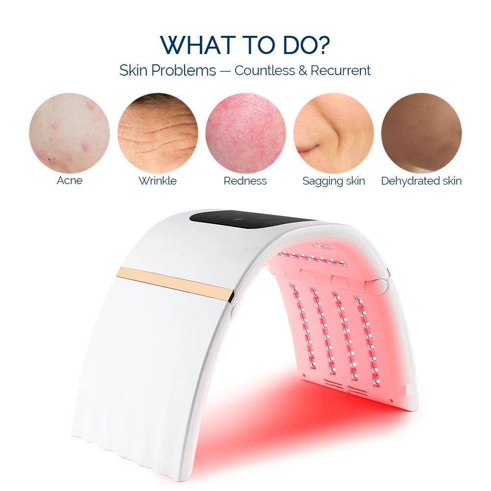 7-Color LED Photon Therapy Mask - Face, Neck & Body Skincare Device