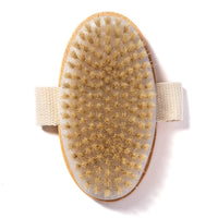 Natural Bristle Body SPA Brush – Soft Wet & Dry Skin Bath Massager for Smooth Skin