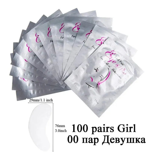 Eye Pad Eyelash Pad Gel Patch  100 Pairs