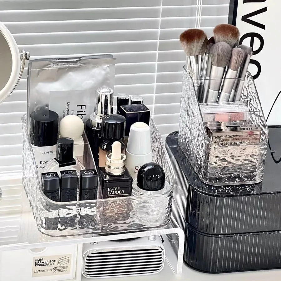Makeup Storage Organizer - Clear Skincare Organizer for Vanity, Lipstick, Cosmetic, and Perfume Holder