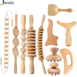 Wooden Therapy Massage Set – Anti-Cellulite & Body Slimming Gua Sha Tools (2/4/6/8PCS)