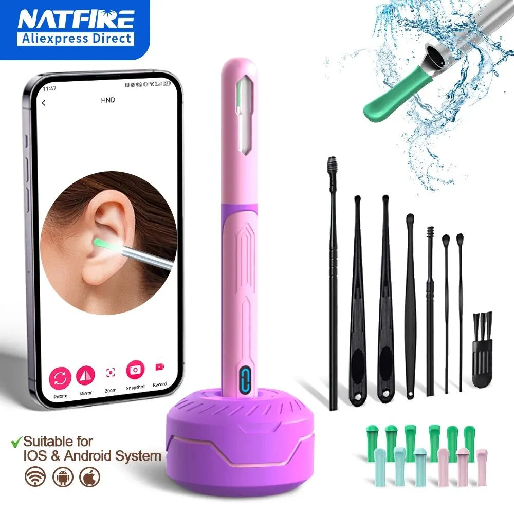 Wireless Ear Cleaner with Camera & LED Lights | 3.6mm Slim Lens for Ear Wax Removal