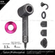 Professional Leafless Hair Dryer – Negative Ionic with Flyaway Attachment, Premium Multifunction Salon Styling Tool