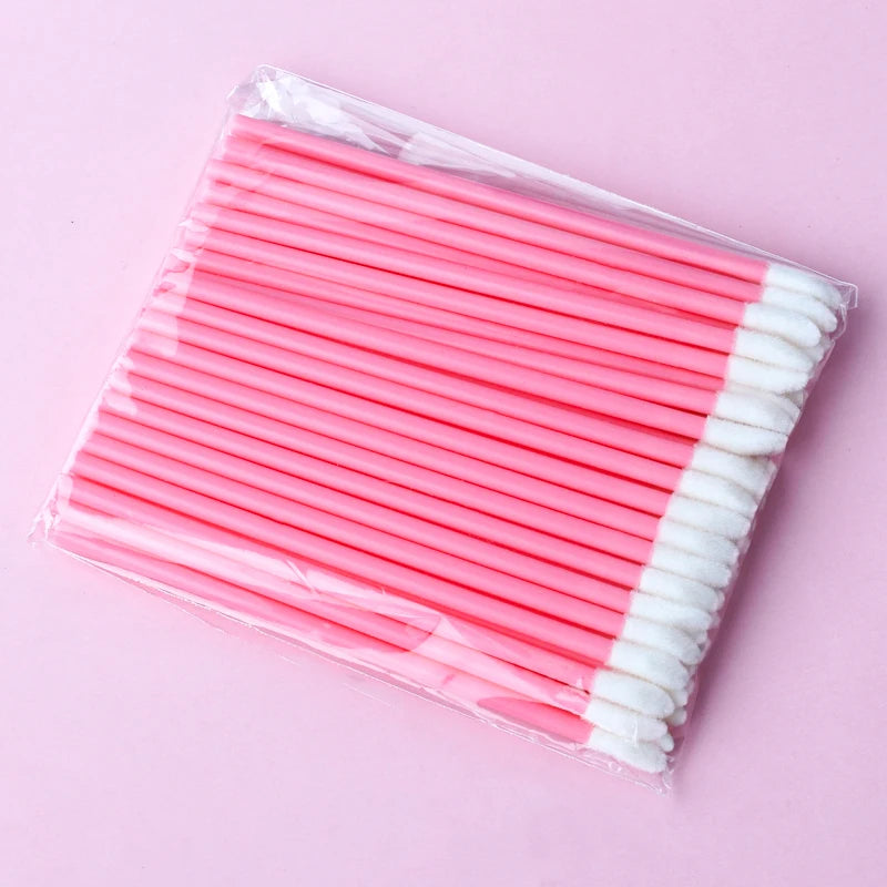 Disposable Makeup Brushes - Lip & Eyelash Applicators (5/50/100 Pcs)