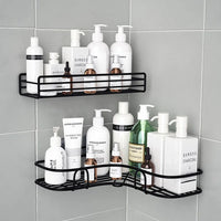 Bathroom Shelf Shower Wall Mount Shampoo Storage Holder with Suction Cup - No Drilling Kitchen Storage