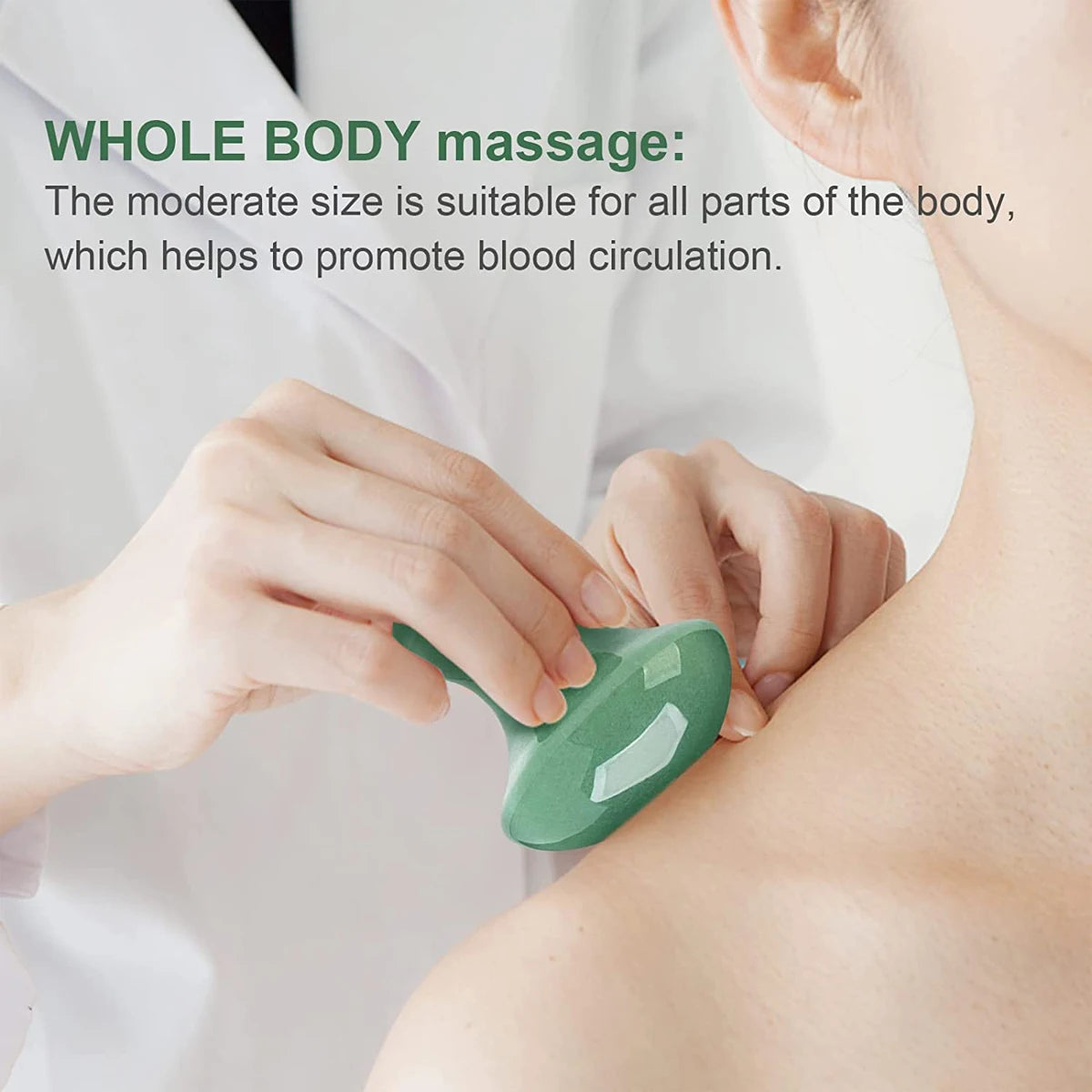 Natural Jade Mushroom Gua Sha Board – Face, Body & Back Massager for Facial Lifting, Skin Firming, and Relaxation