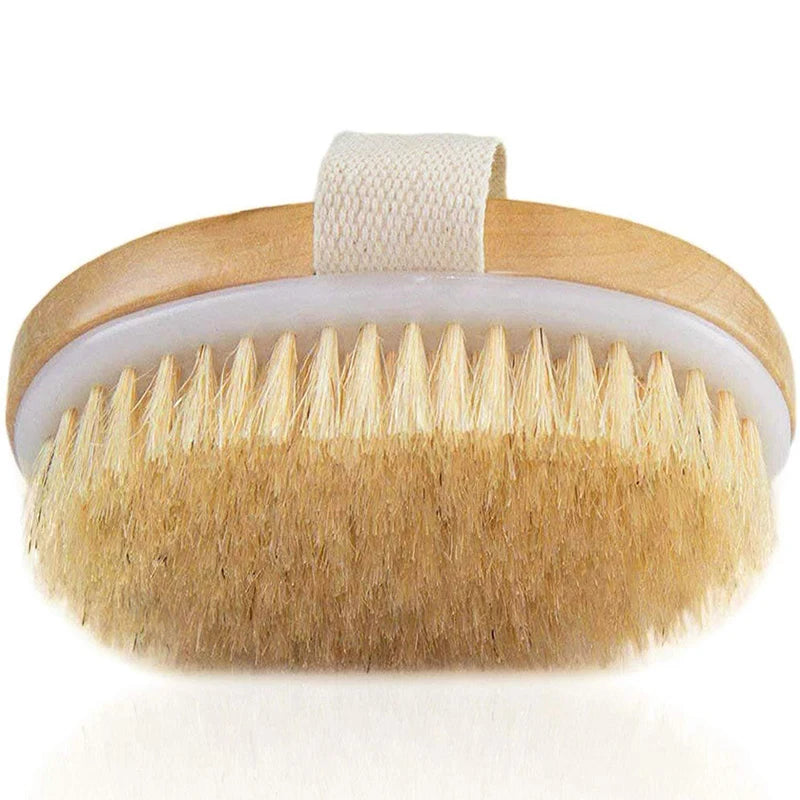 Wood Bath Brush - Exfoliating & Massage for Dry and Wet Use