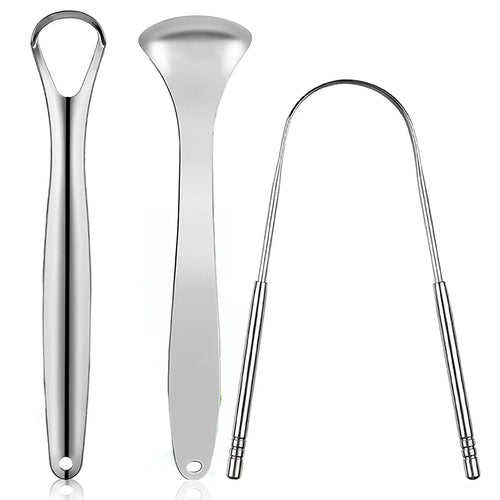 Stainless Steel Tongue Scrapers Tongues Cleaner for Adults Kids