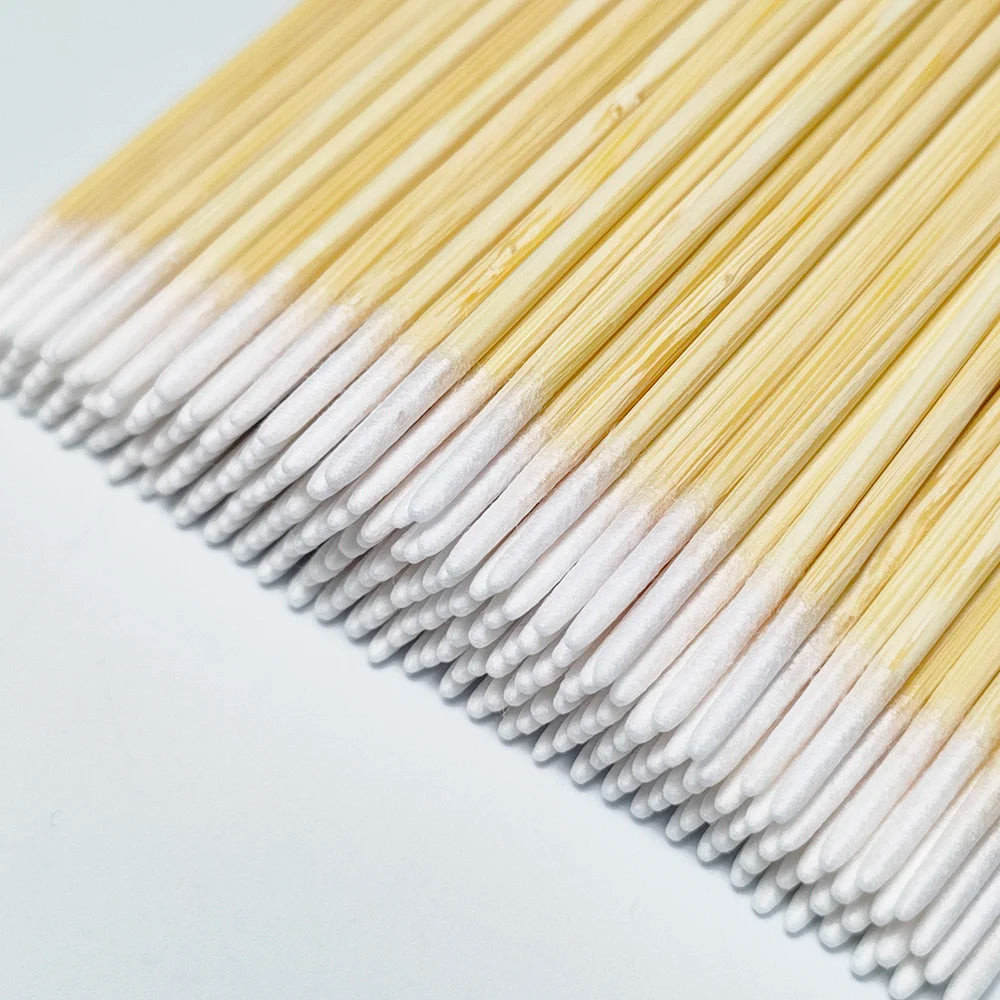 Microblading Cotton Swabs with Wooden Sticks – Dual-Ended Pointed Tip Applicators for Makeup Removal & Precision Use (7mm)