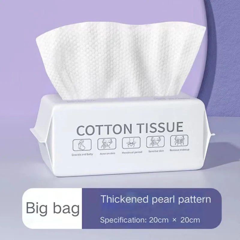 Disposable Face Wash Towels | Soft & Hygienic Cotton (100 Pcs)