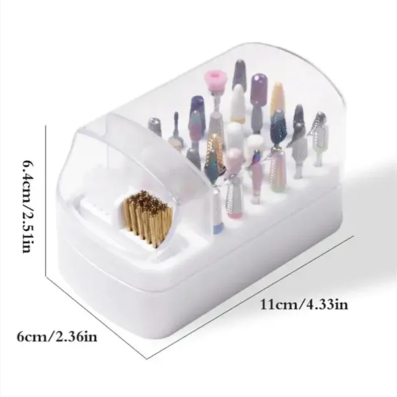 30 Holes Nail Polish Head Organizer Acrylic Portable Organizer