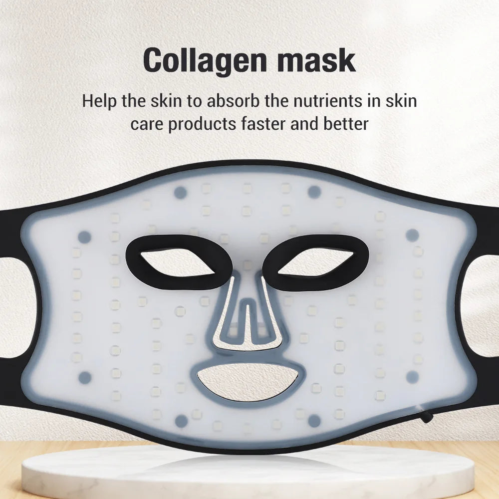 Red Light Therapy Mask – 460nm, 660nm, 850nm LED Beauty Device for Skin Rejuvenation, Anti-Aging & Wrinkle Repair