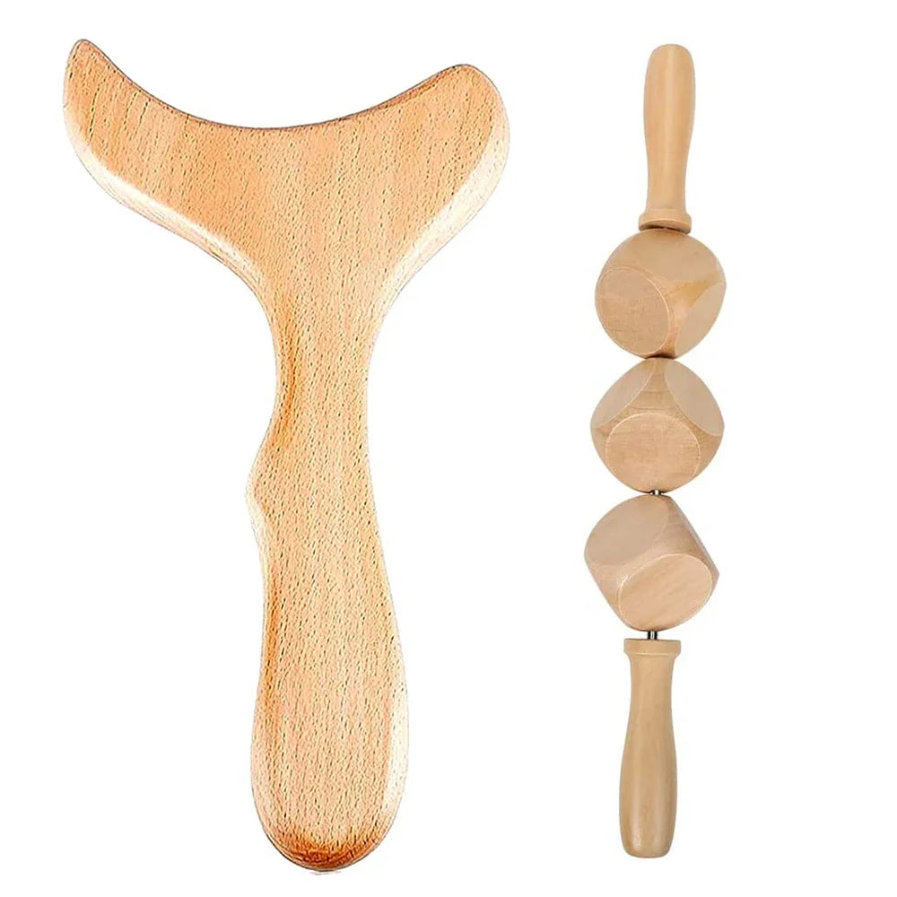 Wooden Therapy Massage Set – Anti-Cellulite & Body Slimming Gua Sha Tools (2/4/6/8PCS)