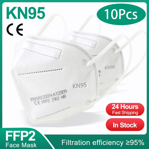 Mascarillas fpp2 Black KN95 CE Certified FFP2 face mask/10-200PCS