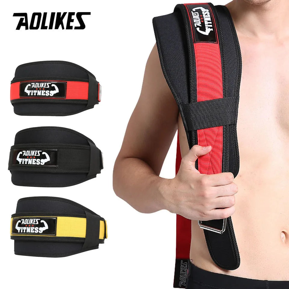 Weightlifting Squat Training Belt – Lumbar Support for Powerlifting & Fitness, Back Waist Protector for Men & Women